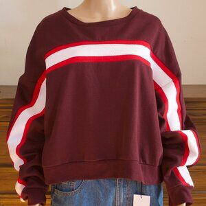 Burgundy Sweatshirt / Size XL /Ardene